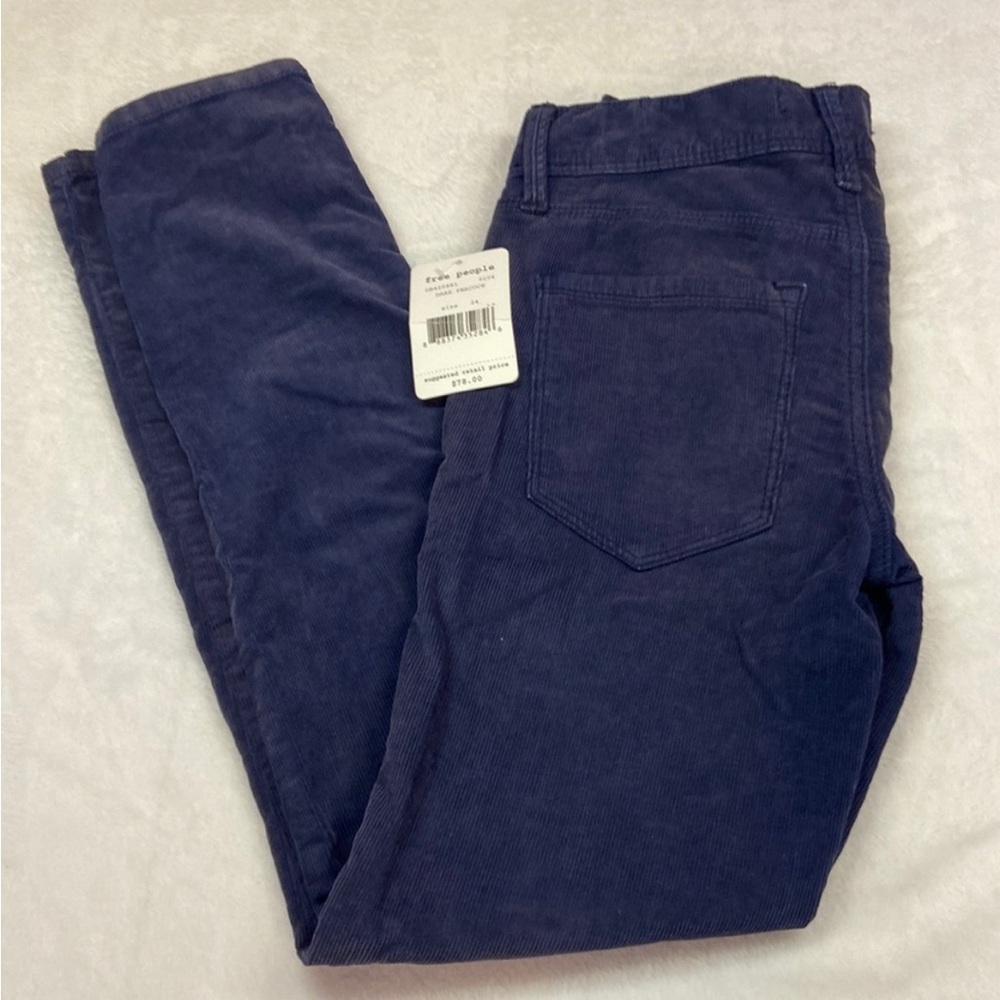 Free People Dark Peacock Corduroy Jeans NWT Size 24
